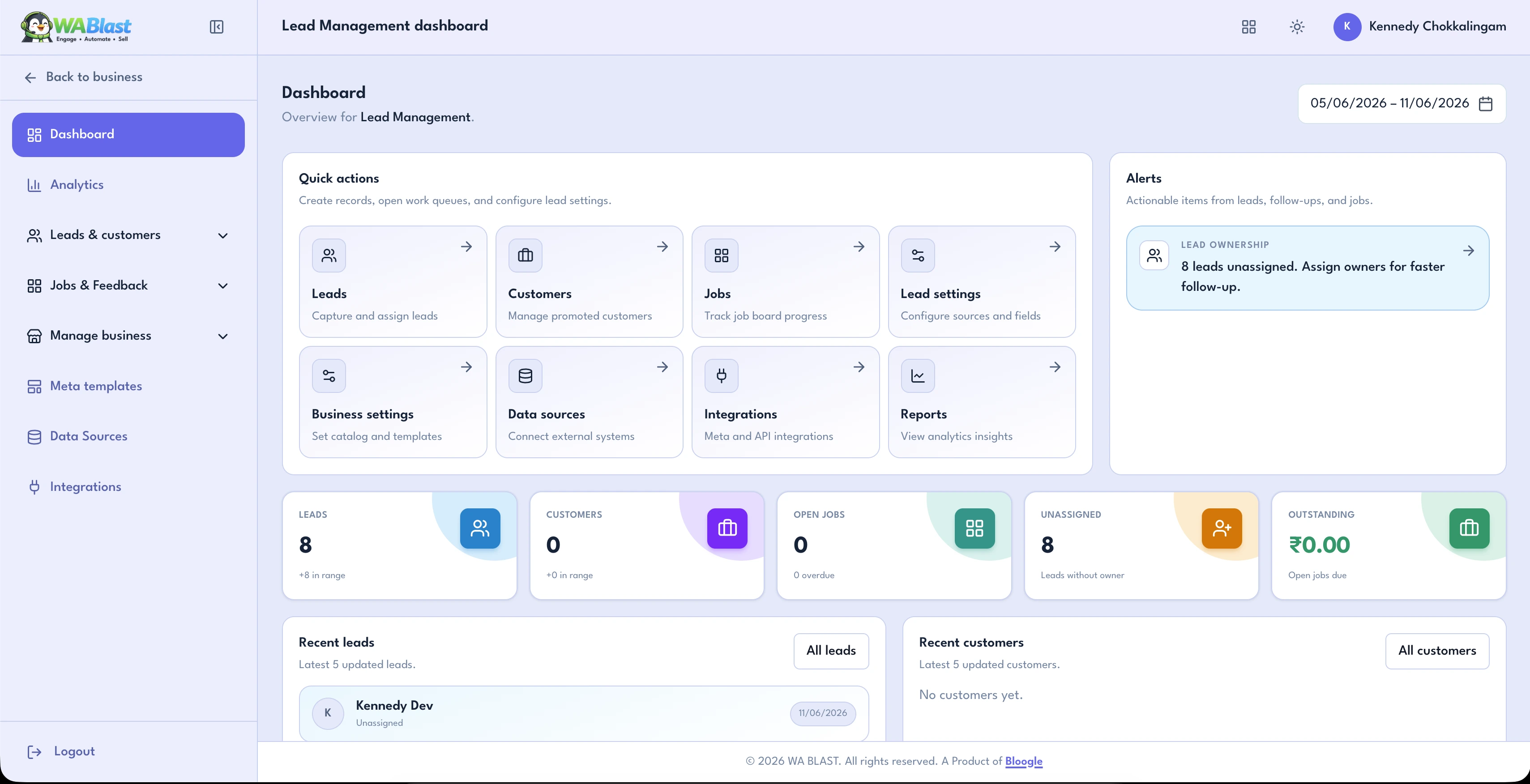 WA Blast multi-tenant WhatsApp SaaS screenshot 2